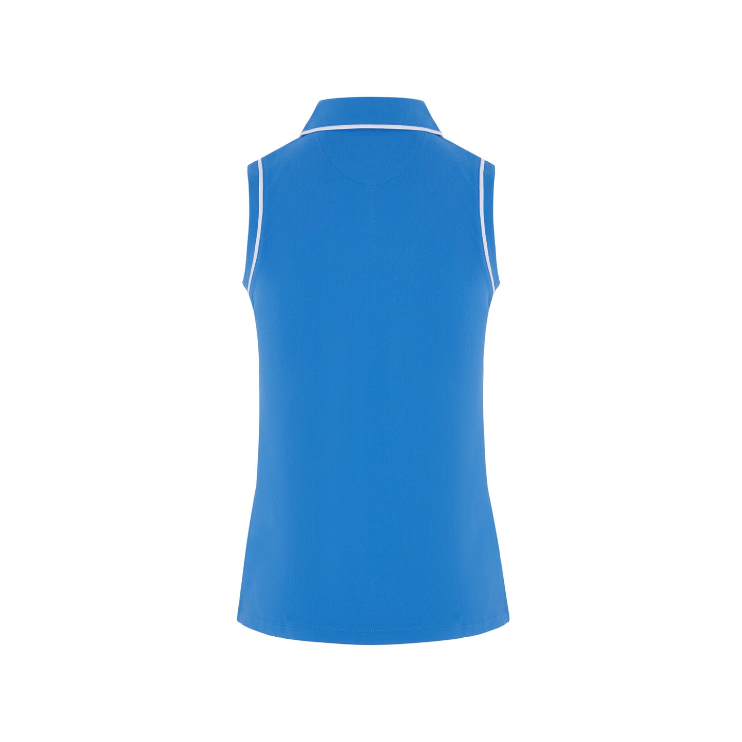 Original Penguin Ladies Sleeveless Polo with Contrast Piping in Nebulas Blue