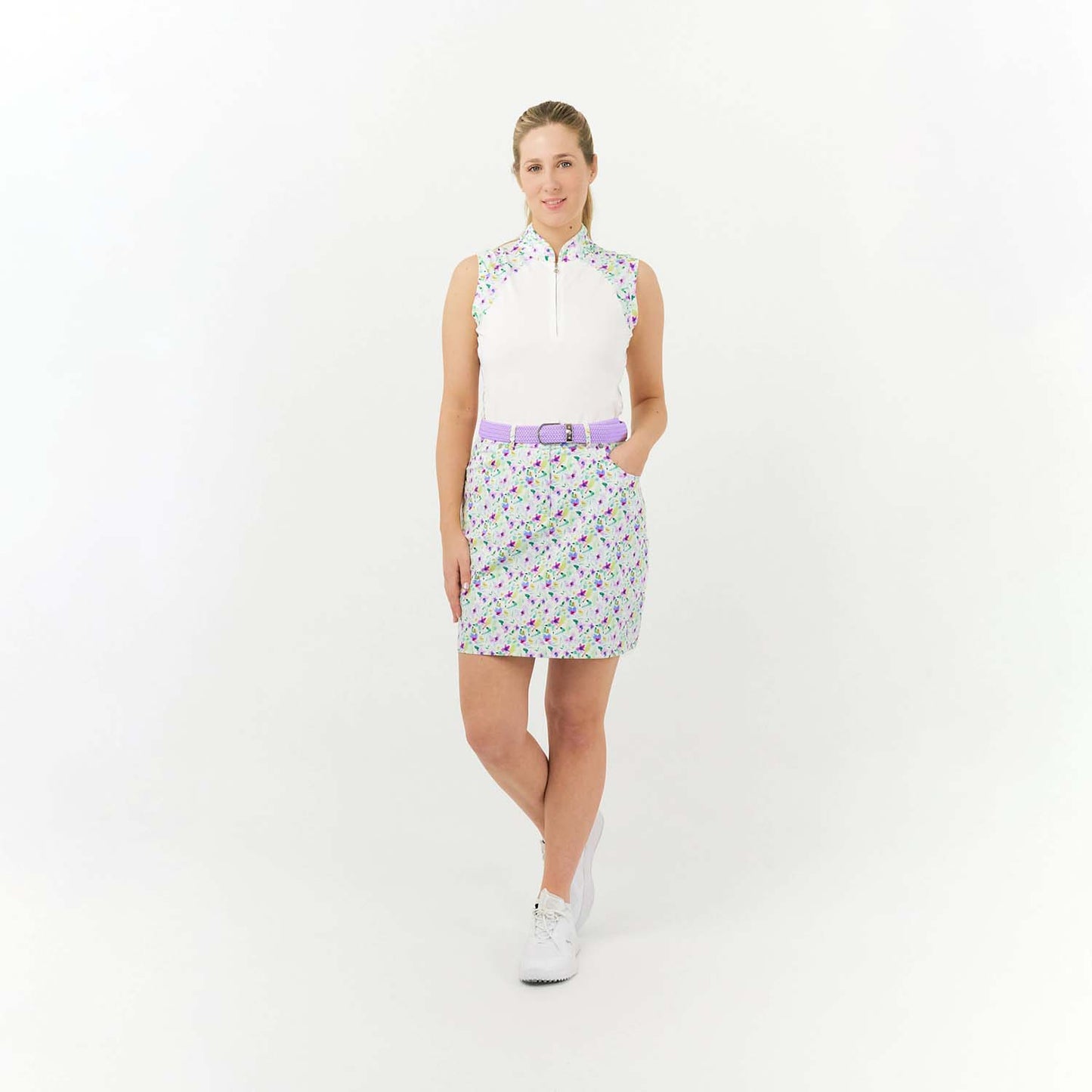 Pure Golf Skort in Ethereal Bouquet Print