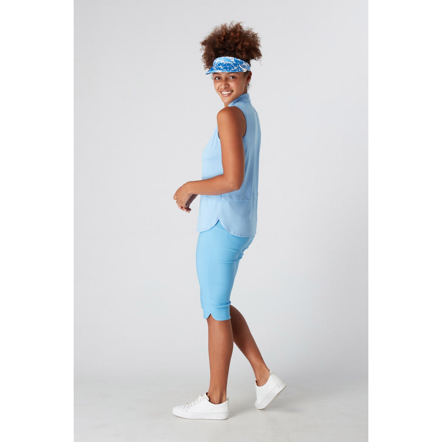 Swing Out Sister Ladies Pull-On City Shorts in Tranquil Blue