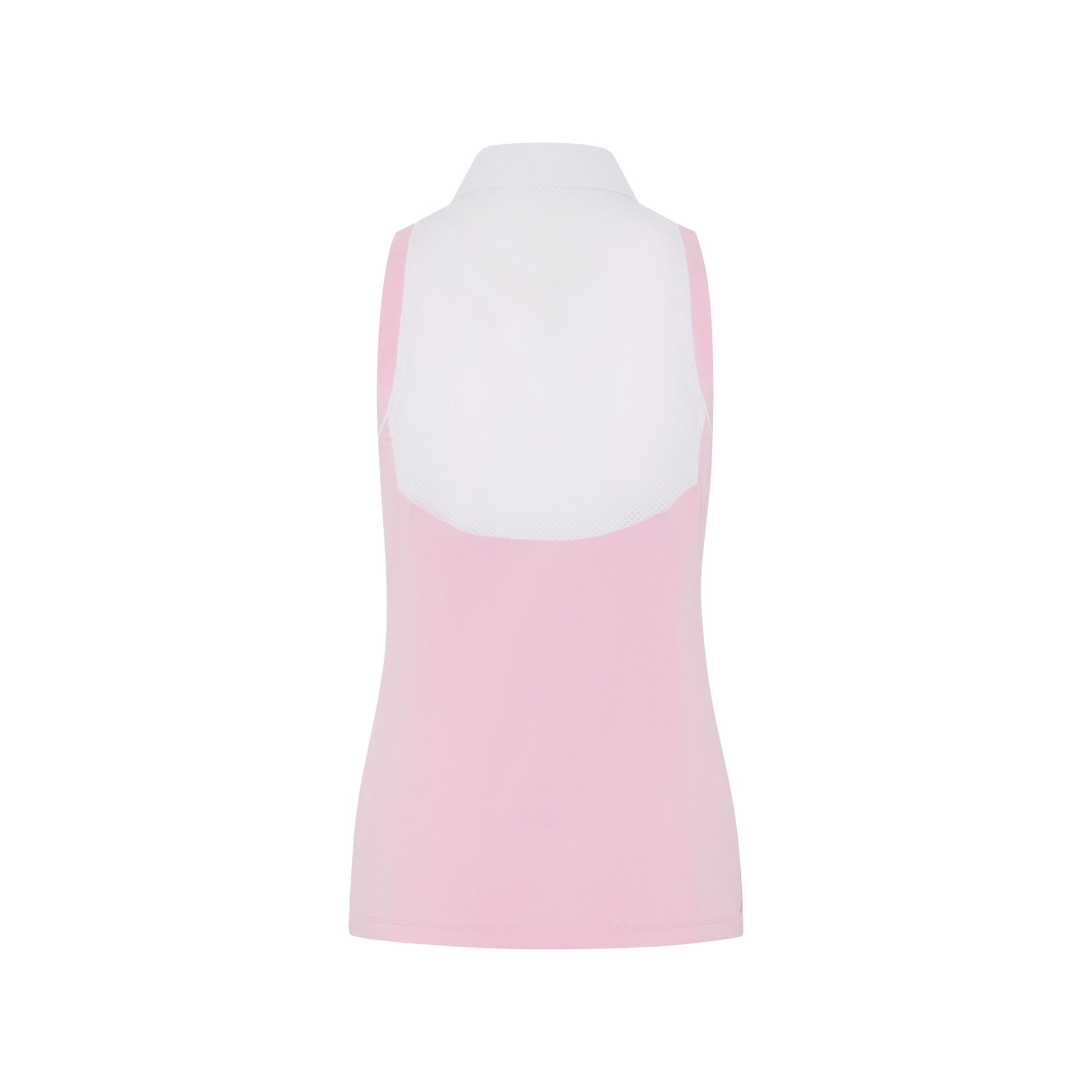 Original Penguin Ladies Gelato Pink Sleeveless Golf Polo with Mesh Panel Back