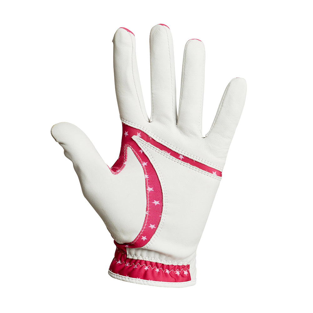 Swing Out Sister Ladies Stretch Leather Glove in Pink Glo