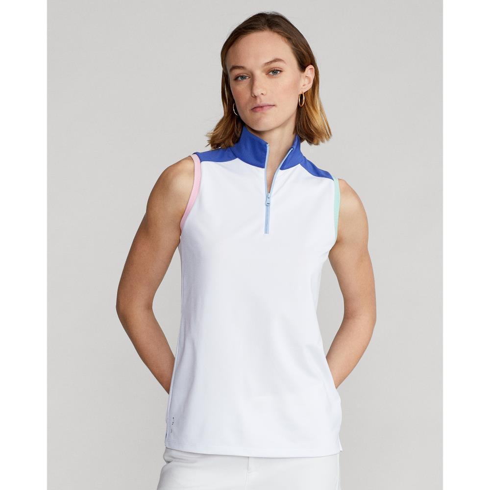 Ralph Lauren Ladies Zip Neck Sleeveless Golf Polo