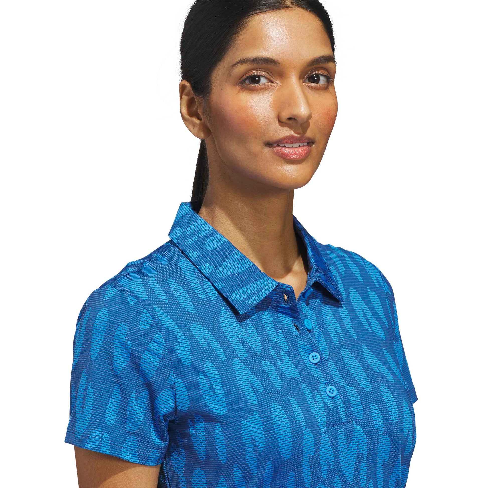 adidas Golf Ladies Short Sleeve Jacquard Polo with Innovative Technology for Performance-Driven Elegance