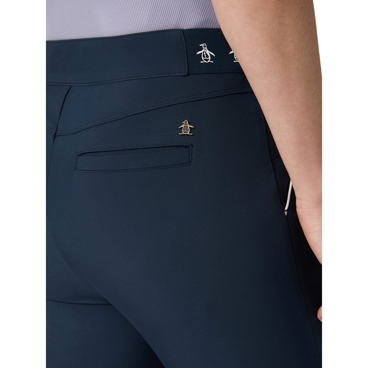 Original Penguin Ladies Thermal Tapered Pull-On Trousers in Navy