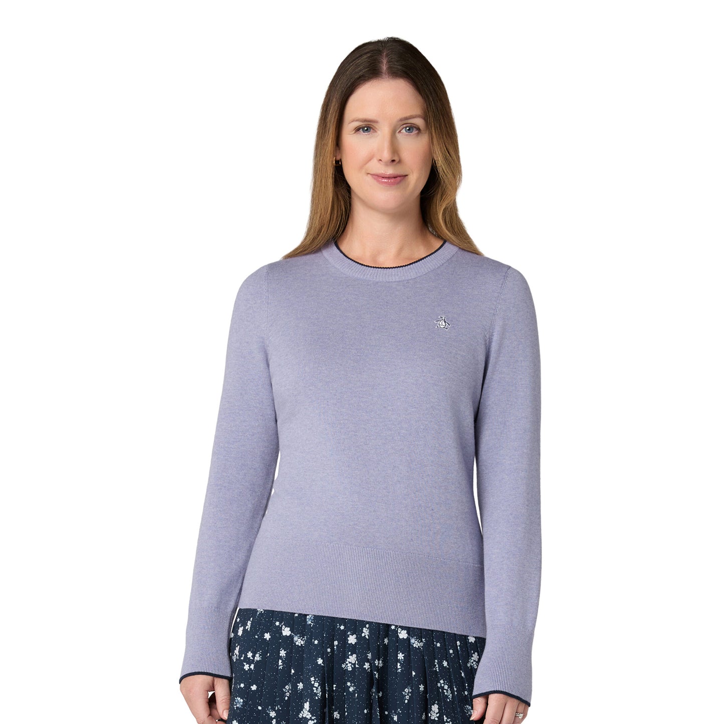 Original Penguin Ladies Cotton Blend Crew Neck Sweater