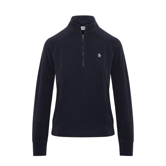 Original Penguin Ladies Midweight 1/4 Zip Top in Navy
