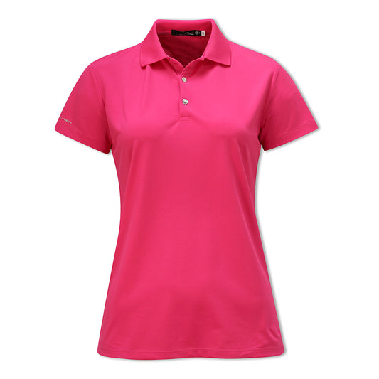 Ralph Lauren Ladies Short Sleeve Pique Polo in Bright Pink