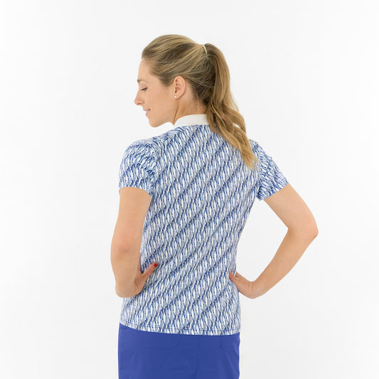 Pure Ladies Short Sleeve Polo – Bold Waves Meet Course-Ready Comfort