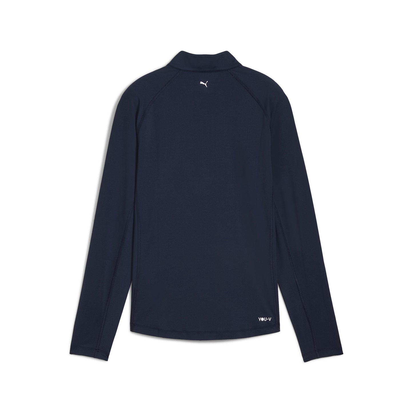 Puma Golf Long Sleeve Lightweight Zip Neck Top in Navy