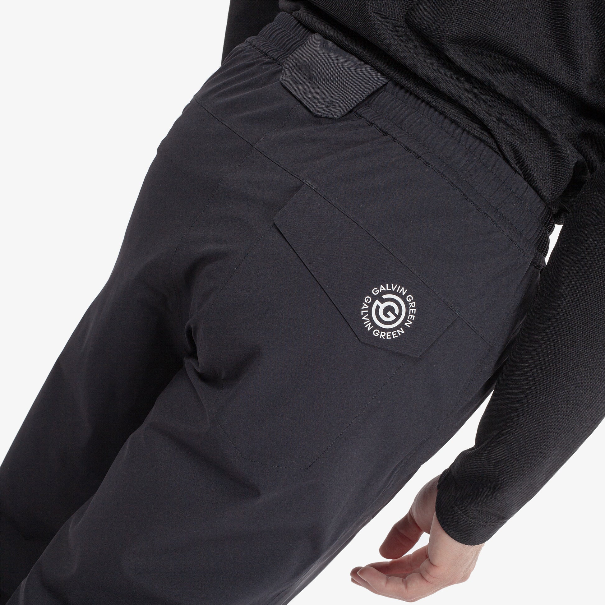 Galvin Green Mens Black PERTEX® Waterproof Over Trousers