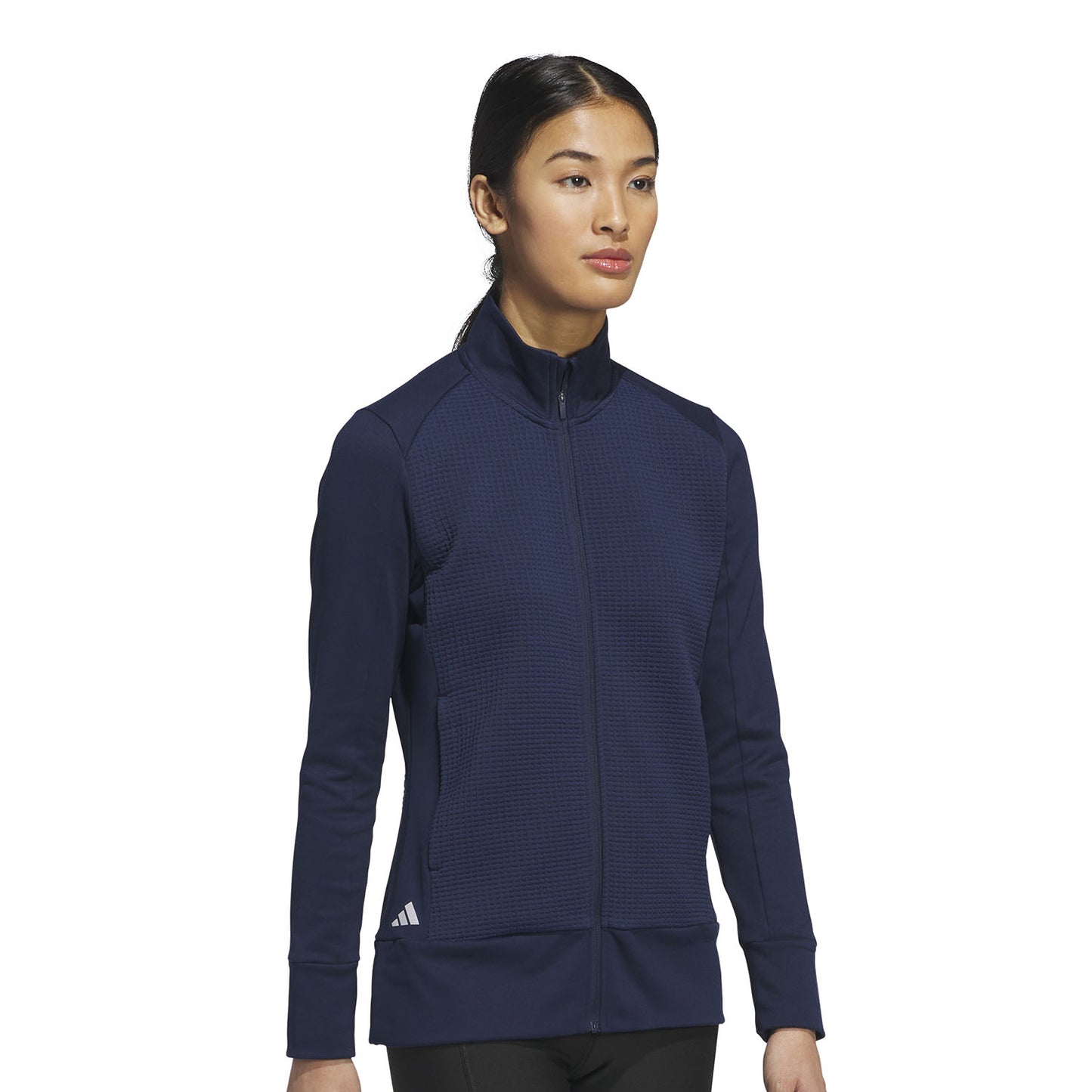 adidas Golf Ladies Navy Jacket with Textured Panels