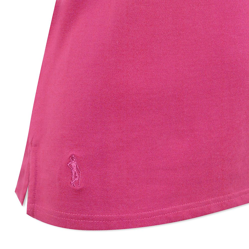 Glenmuir Ladies Pique Knit Short-Sleeve Polo with Soft Cotton Finish in Hot Pink