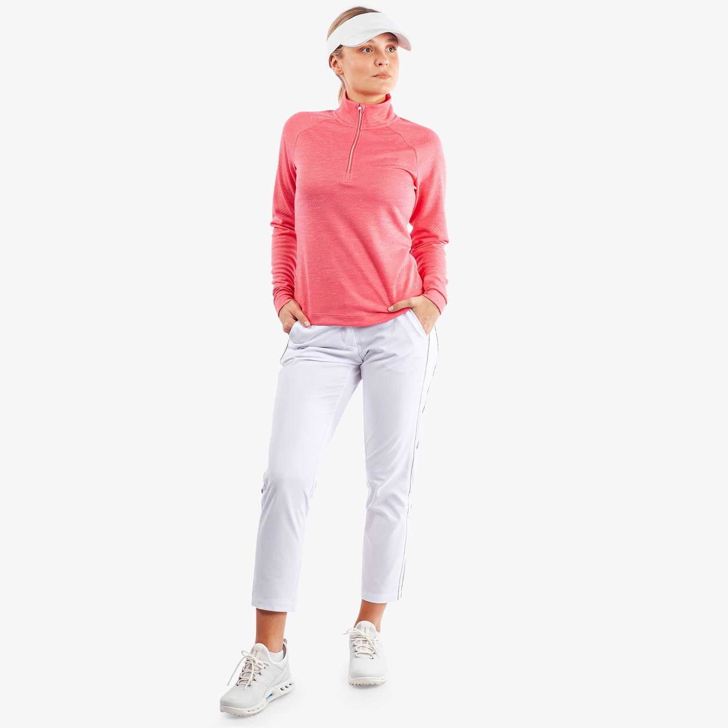 Galvin Green Women's INSULA Zip-Neck Top in Camelia Rose Melange