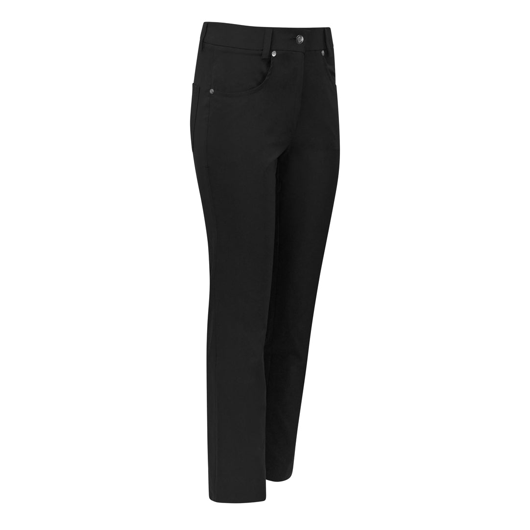 Pure Ladies Lined Thermal Golf Trouser in Black