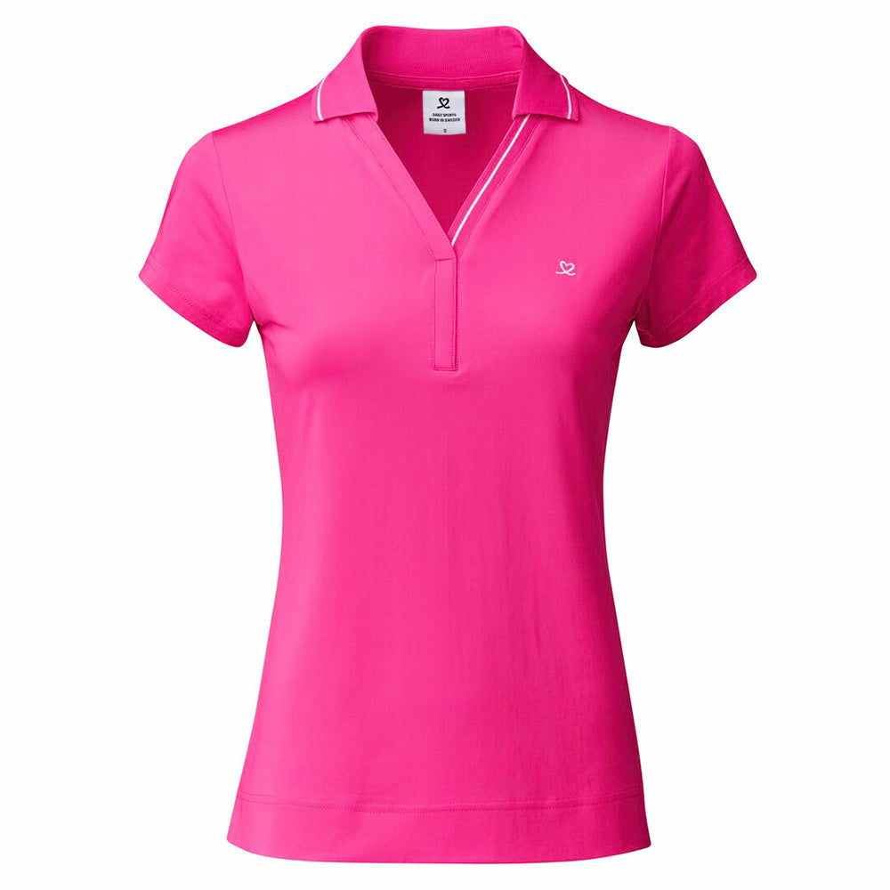Daily Sports Ladies Relaxed Fit Cap Sleeve Polo in Dahlia