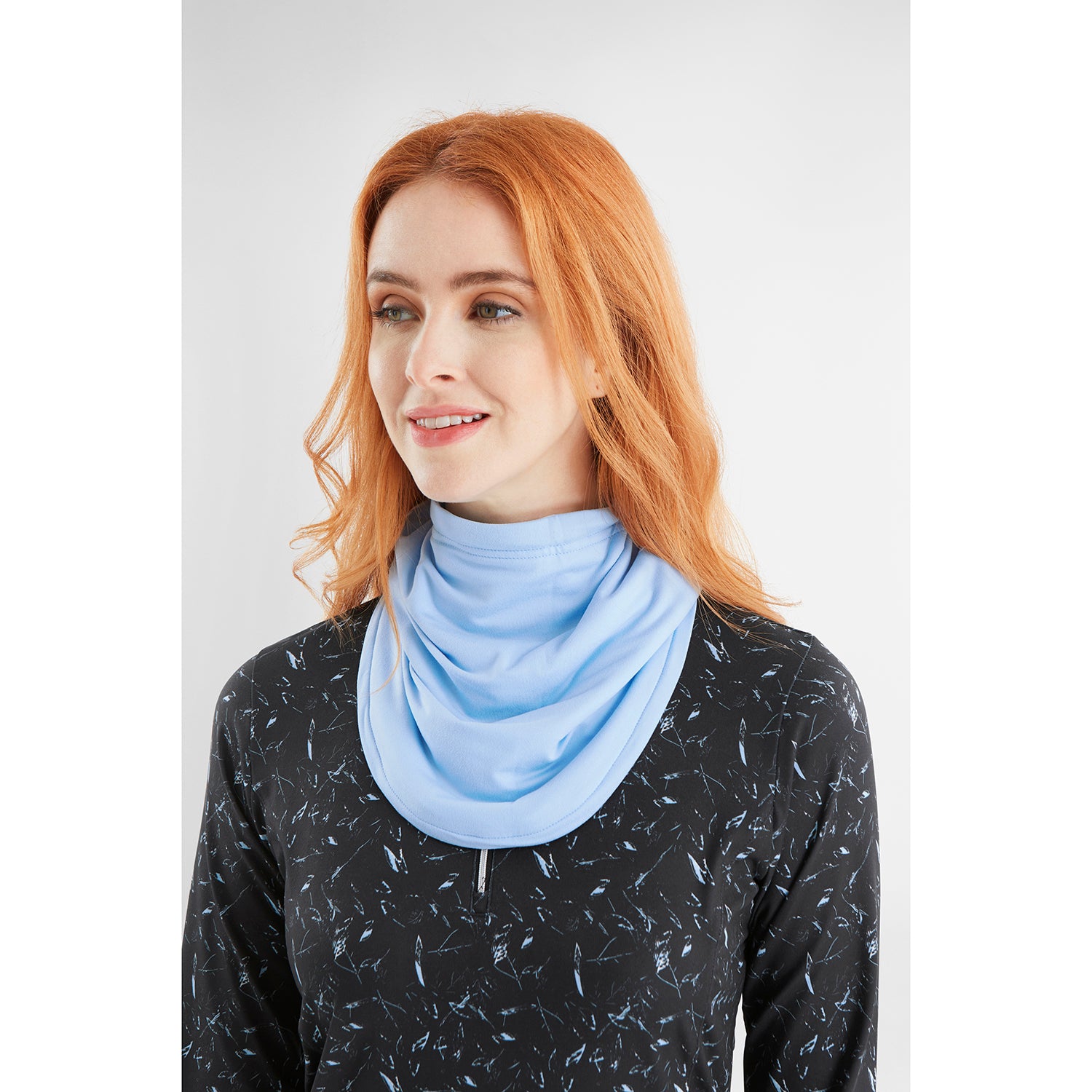 Green Lamb Ladies Printed Reversible Snood in Ice Blue Frost