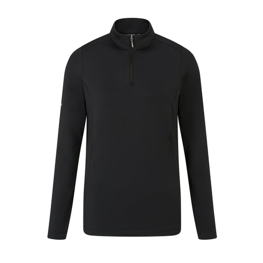 PING Ladies Long-Sleeve Zip-Neck Golf Top in Black