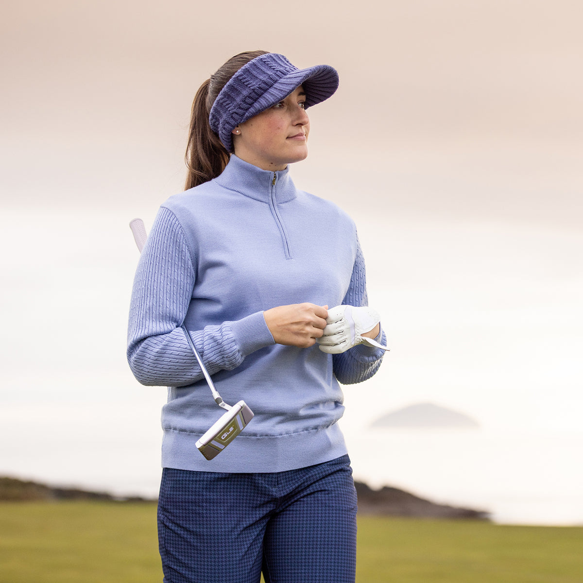 PING Ladies Quarter-Zip Lined Golf Sweater