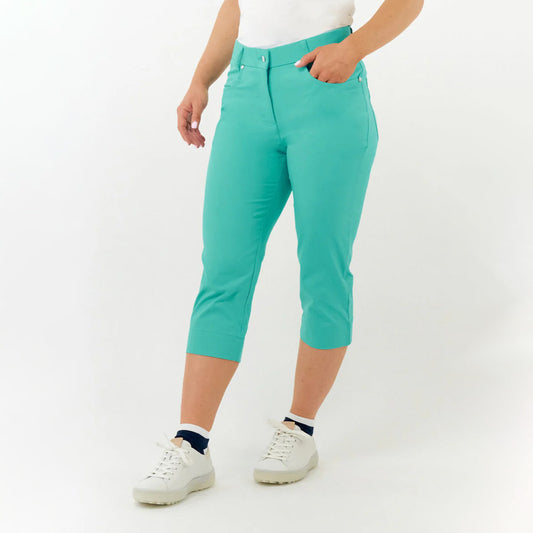 Pure Golf Ladies Stretch Capri in Ocean Blue