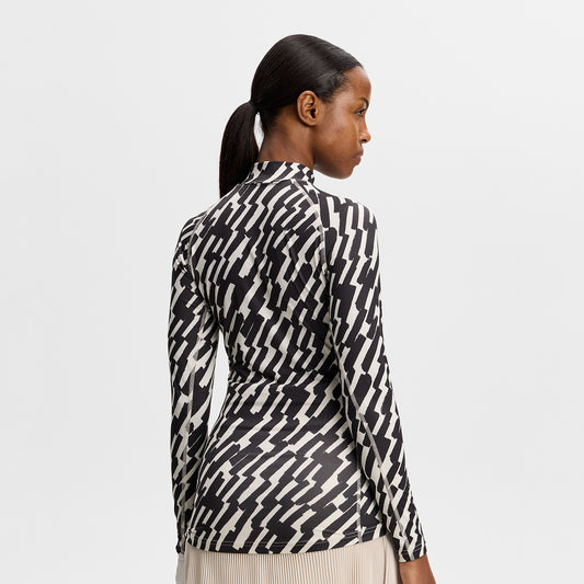 J.Lindeberg Ladies Printed Compression Top for Precision Support with Standout Style