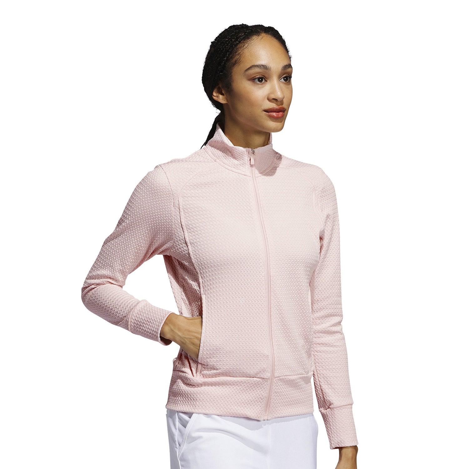 adidas Women's Lightweight Waffle-Knit Golf Jacket