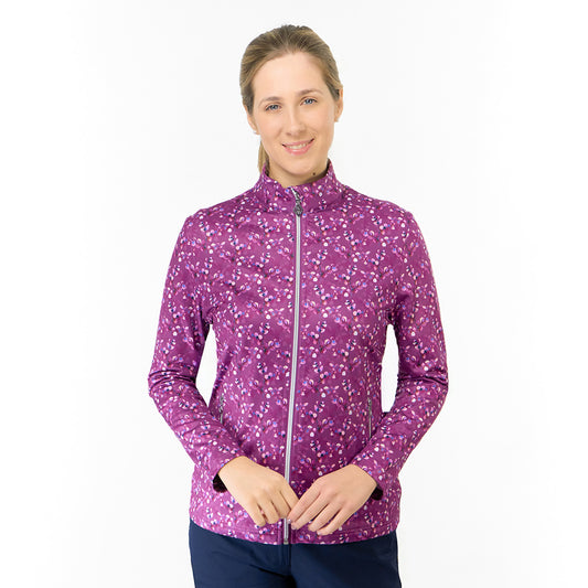 Pure Golf Ladies Brushed Back Jacket in Blossom Print