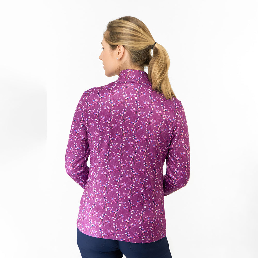 Pure Golf Ladies Brushed Back Jacket in Blossom Print