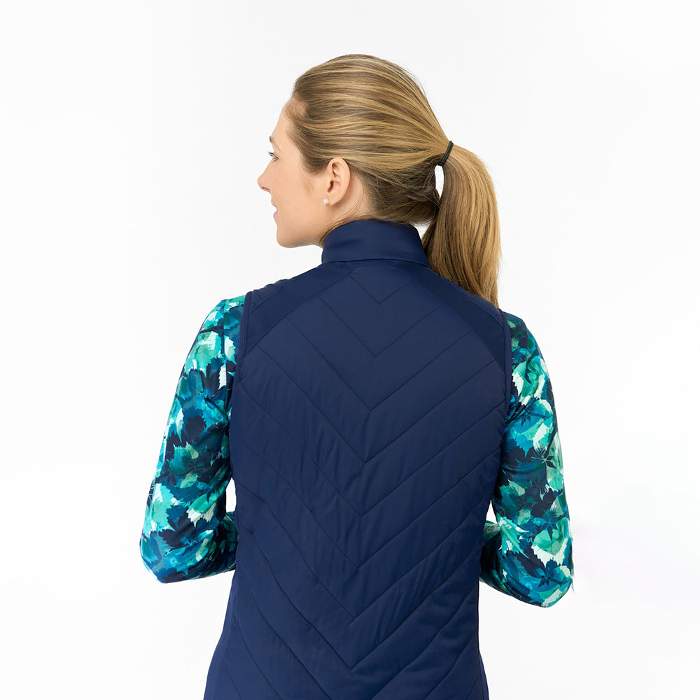 Pure Golf Ladies Stretch Panel Gilet in Navy - Layer Up in Style