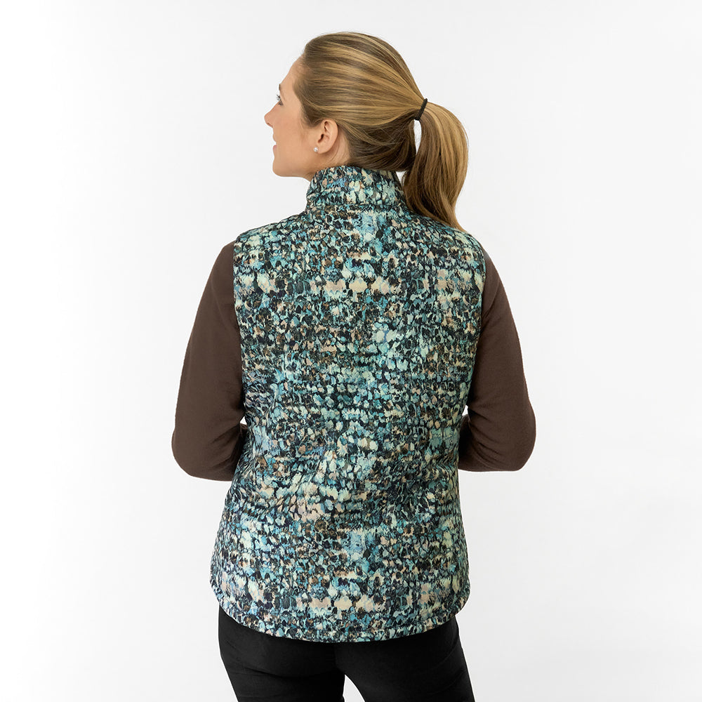 Pure Golf Ladies Printed Gilet -Warmth Meets Wonderful