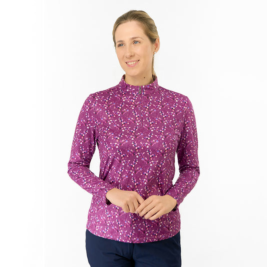 Pure Golf Ladies Long Sleeve Mid-Layer - Blossom Elegance