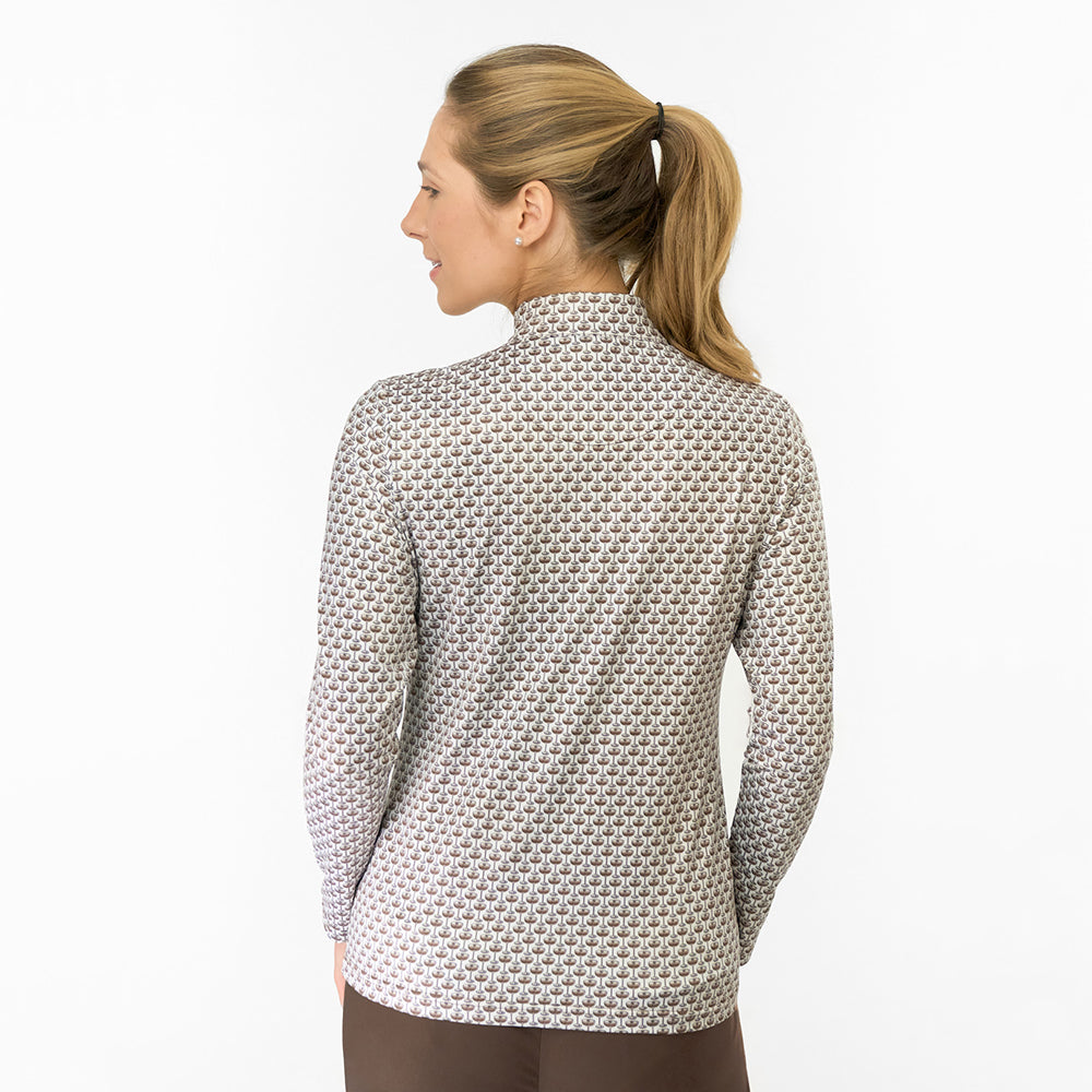 Pure Ladies Long Sleeve Mid-Layer - A Shot of Style in a Fun Print