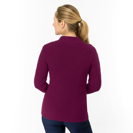 Pure Golf Ladies Cable Knit Lined Cardigan - Wrap Up in Style