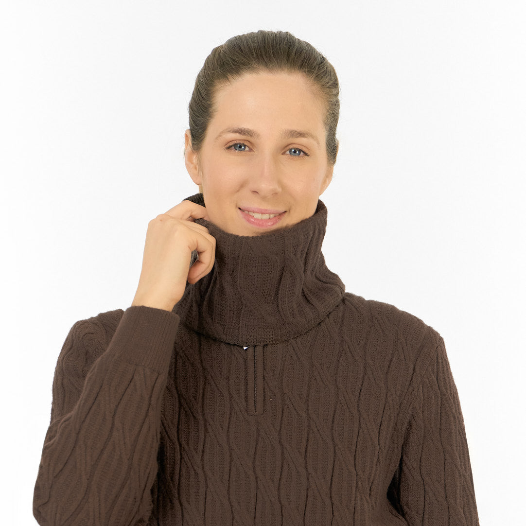 Pure Ladies Cable Knit Snood with Waterproof Inner Lining