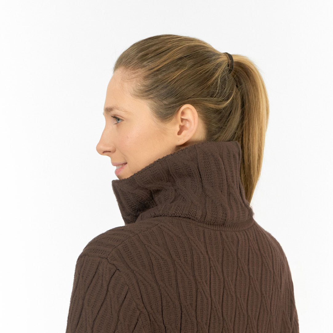 Pure Ladies Cable Knit Snood with Waterproof Inner Lining