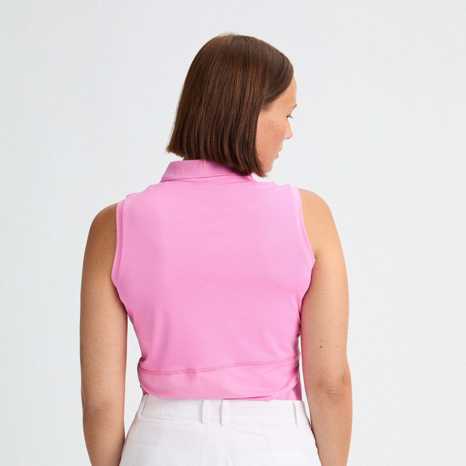 Rohnisch Ladies Sleeveless Polo with Textured Panels