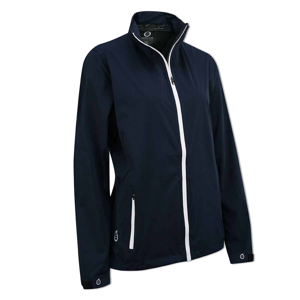 Sunderland Ladies WhisperDry Tech-Lite Waterproof Jacket in Navy & White