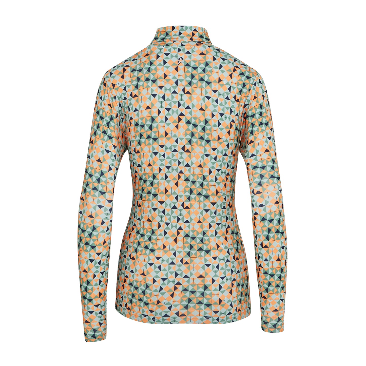 Swing Out Sister Ladies Apricot Print Soft-Stretch Golf Roll Neck Top