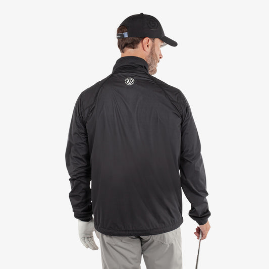 Galvin Green Mens Black Windshirt with Water Repellent Finish
