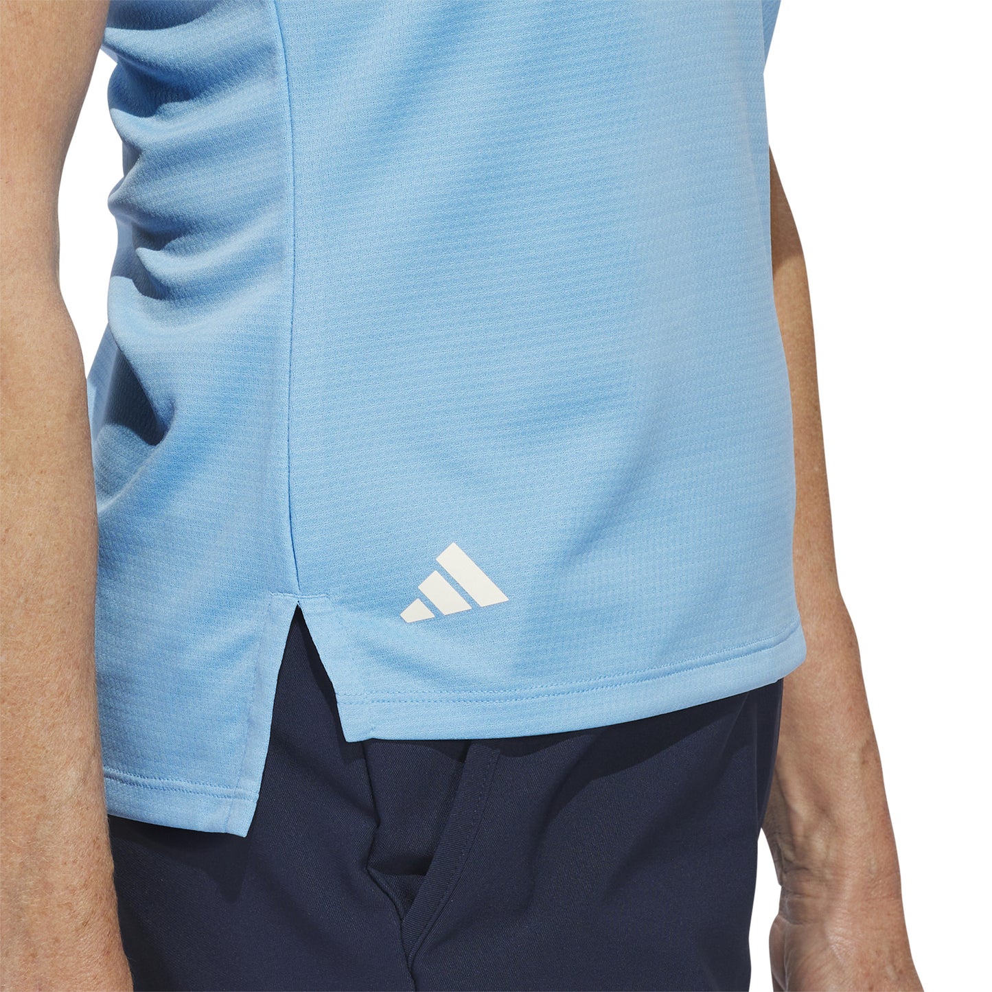 adidas Ladies Short Sleeve Golf Polo with Textured Weave Finish