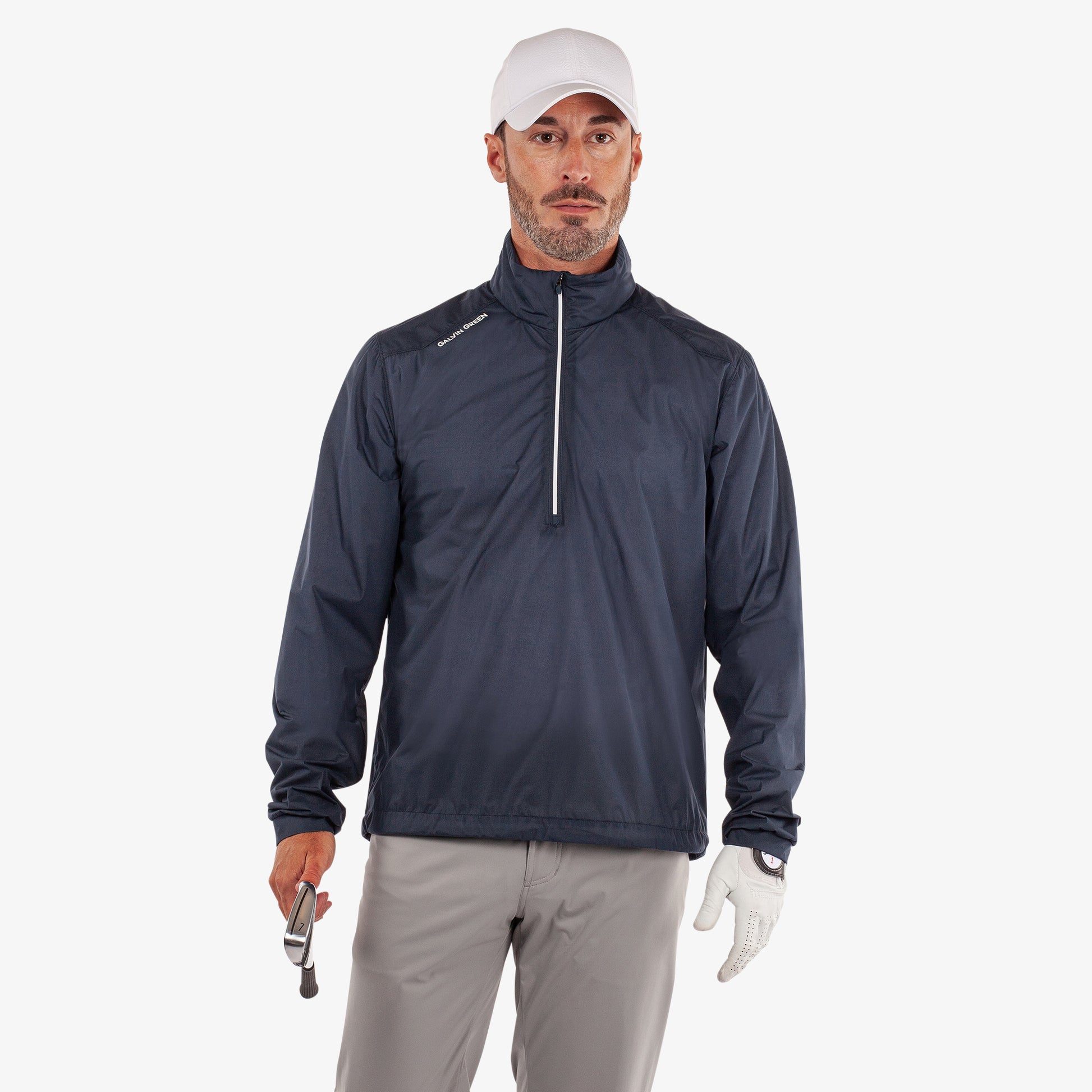 Galvin Green Mens Navy Windshirt with Water Repellent Finish