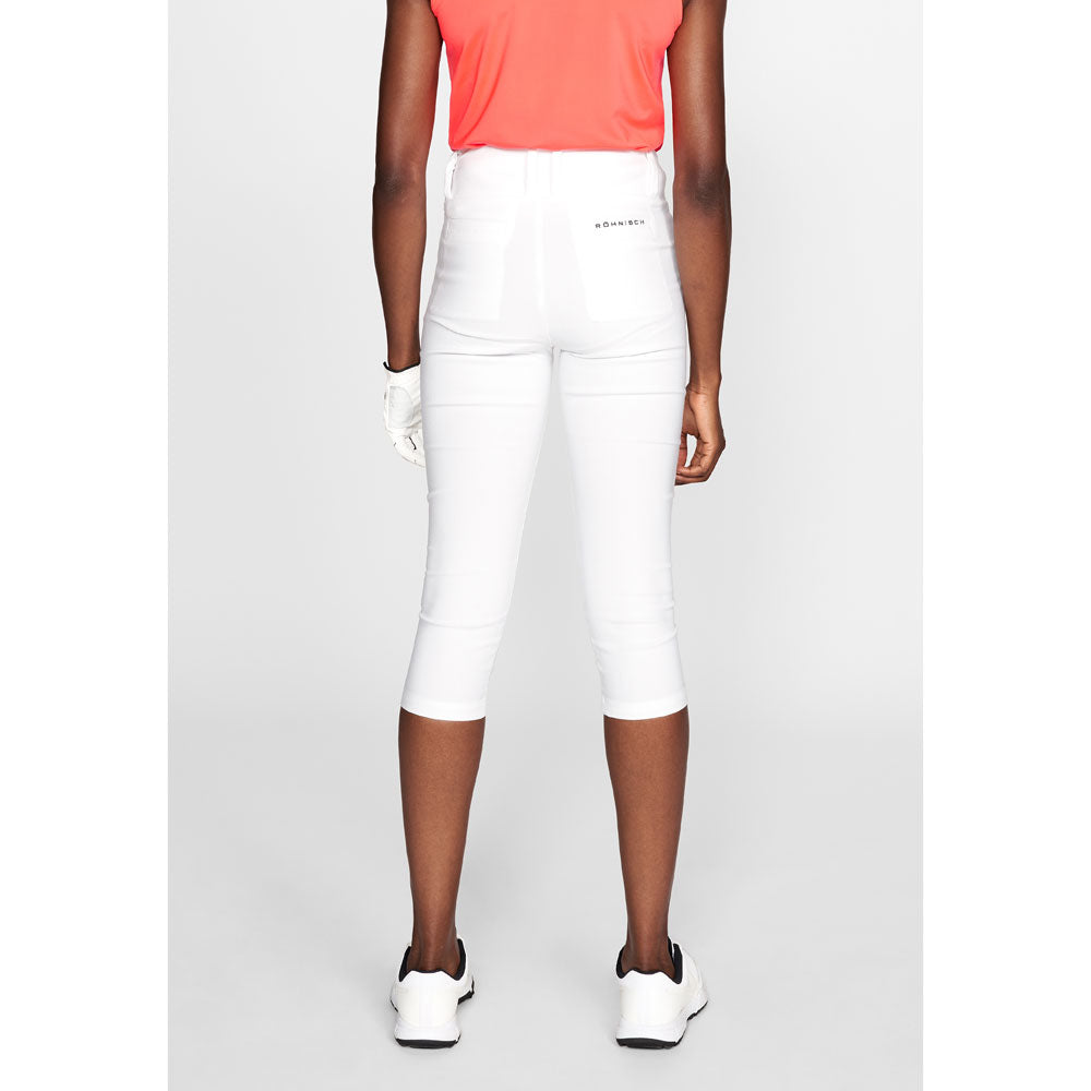 Rohnisch Ladies Slim-Fit Pull-On White Golf Capris