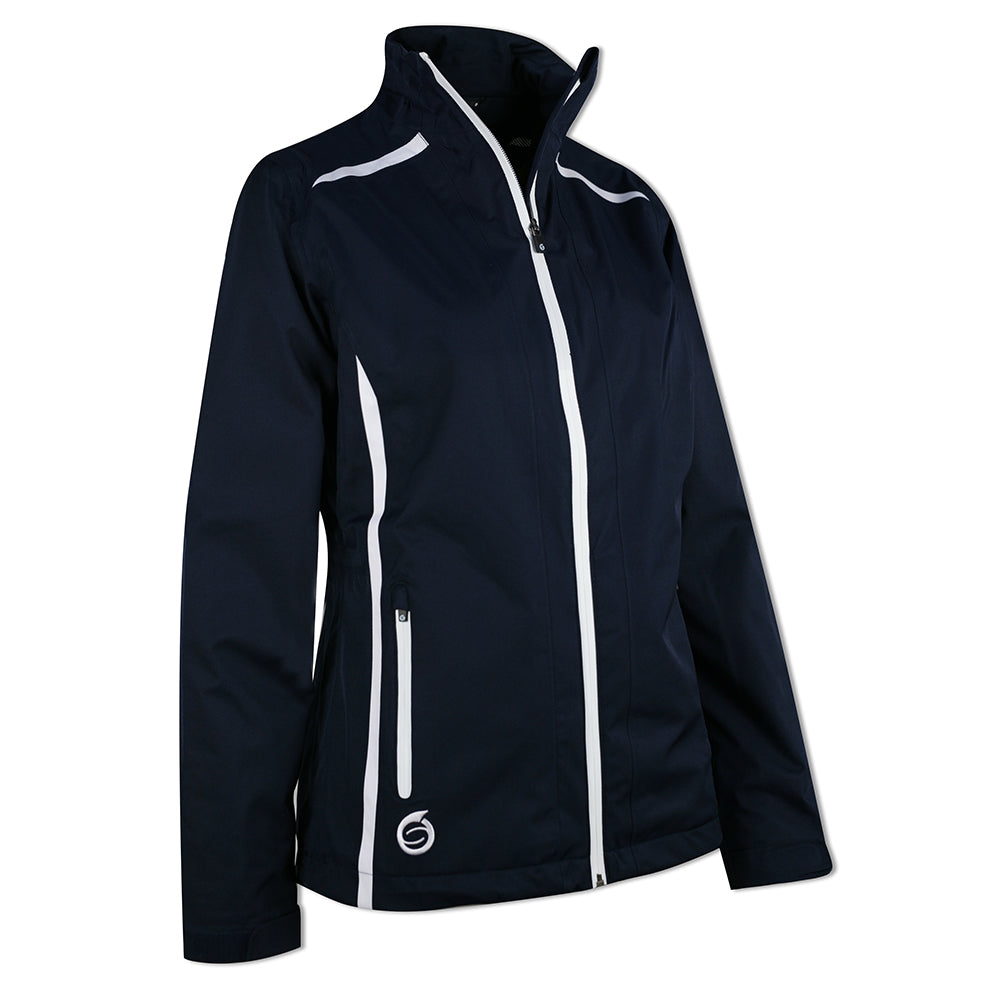 Sunderland Ladies Lightweight Waterproof Jacket with Lifetime Guarantee in Navy & White