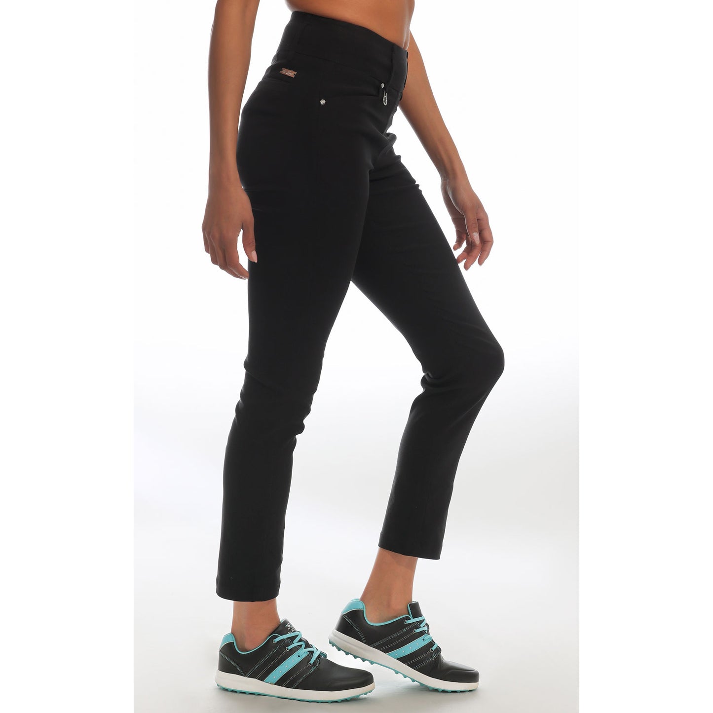 Island Green Ladies Pull-on Trouser in Black