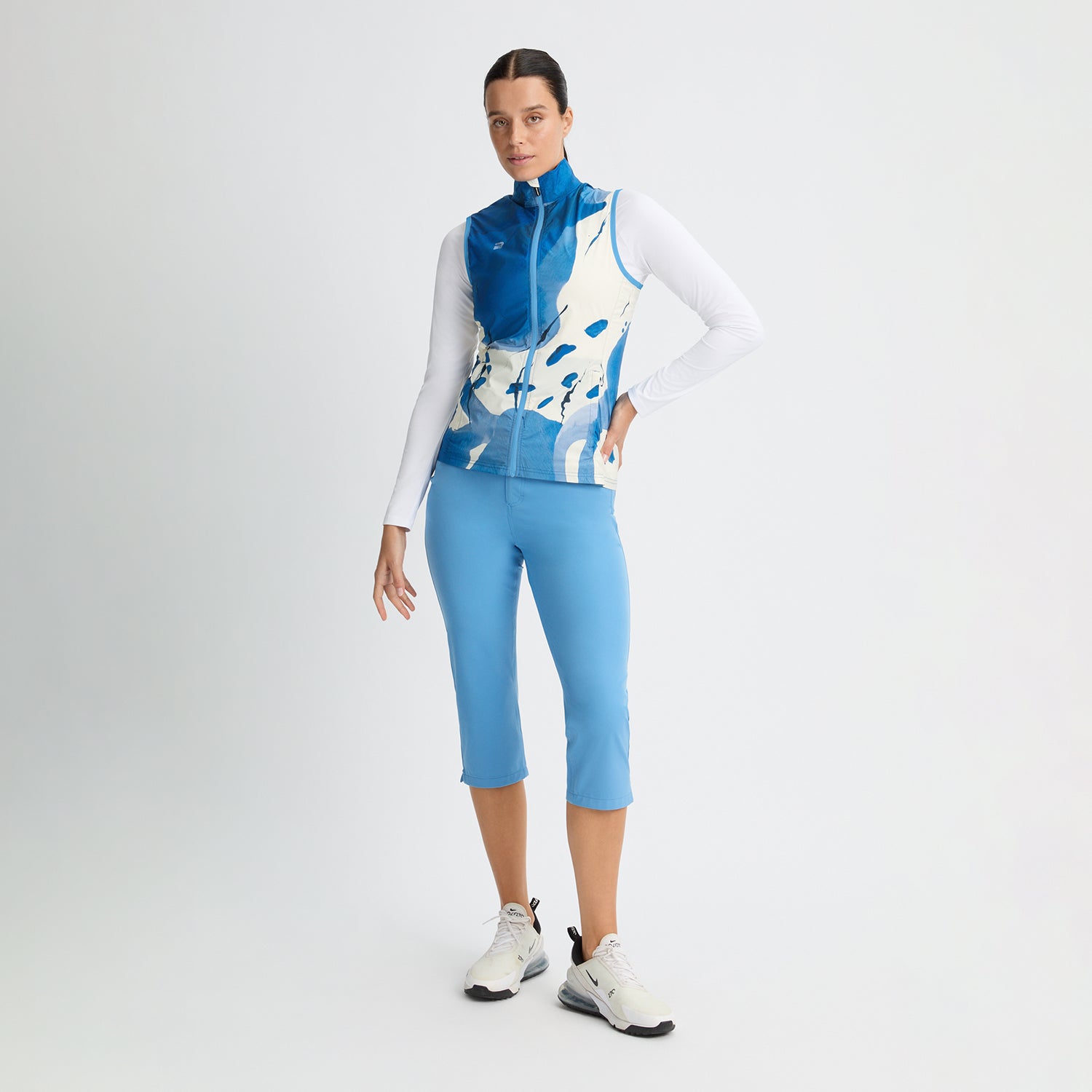 Rohnisch Ladies Packable Ultralight Golf Gilet with Abstract Print