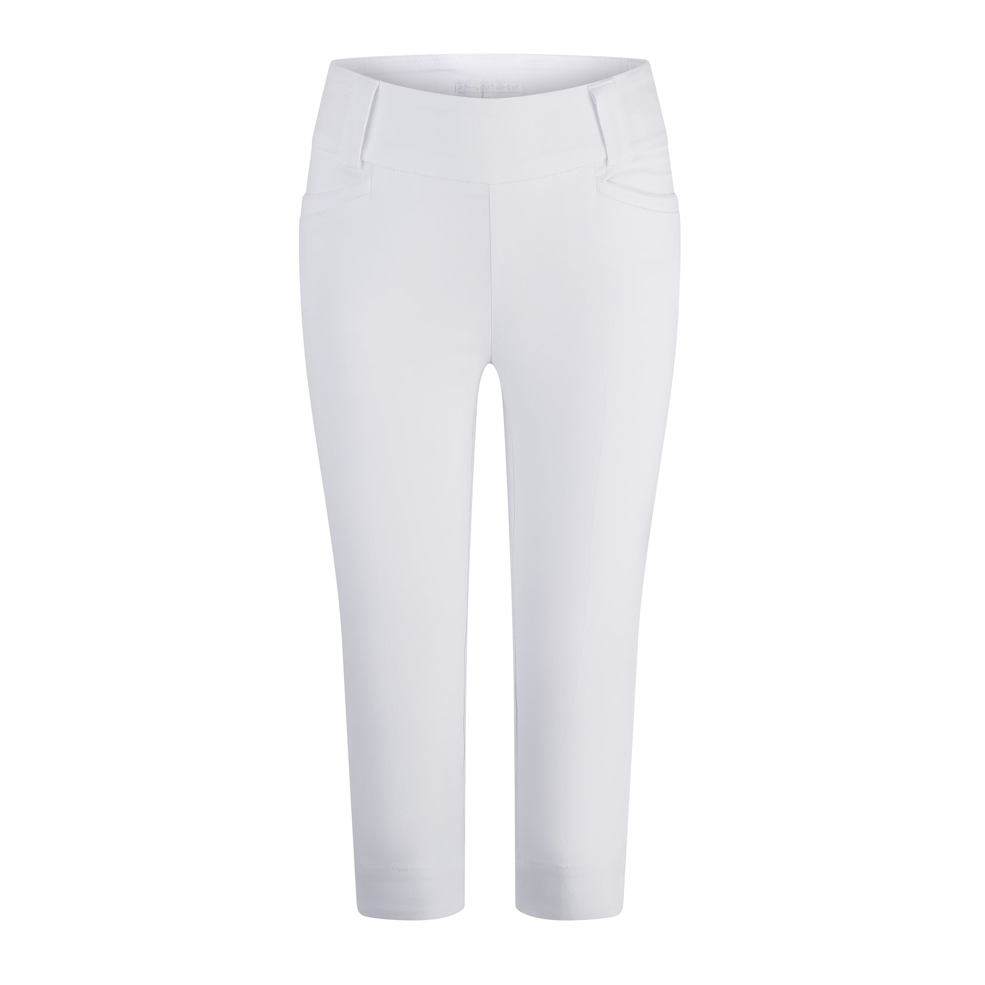 Swing Out Sister Ladies Pull On Capris in Optic White