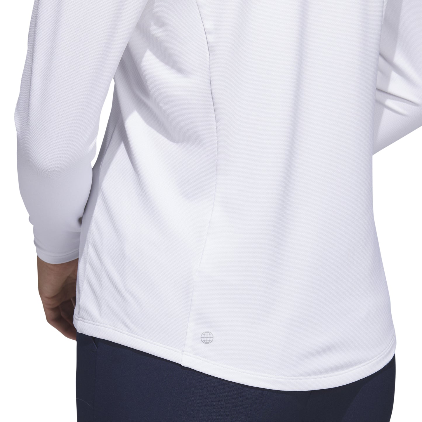 adidas Ladies Long Sleeve Zip-Neck Top in White