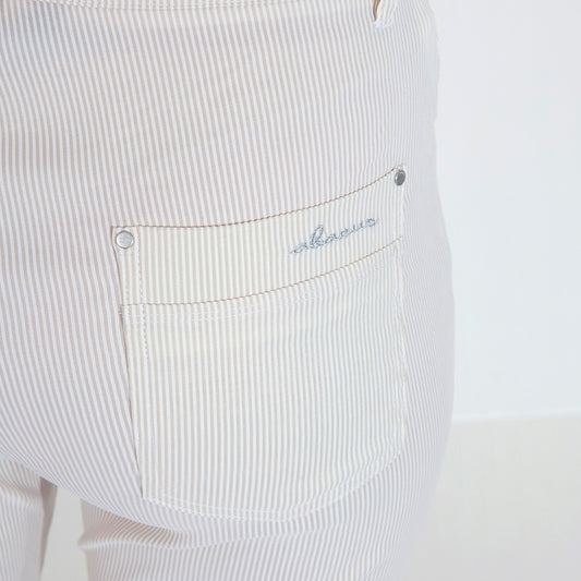 Abacus Ladies 7/8 Pinstripe Trousers - Effortless Style & Performance