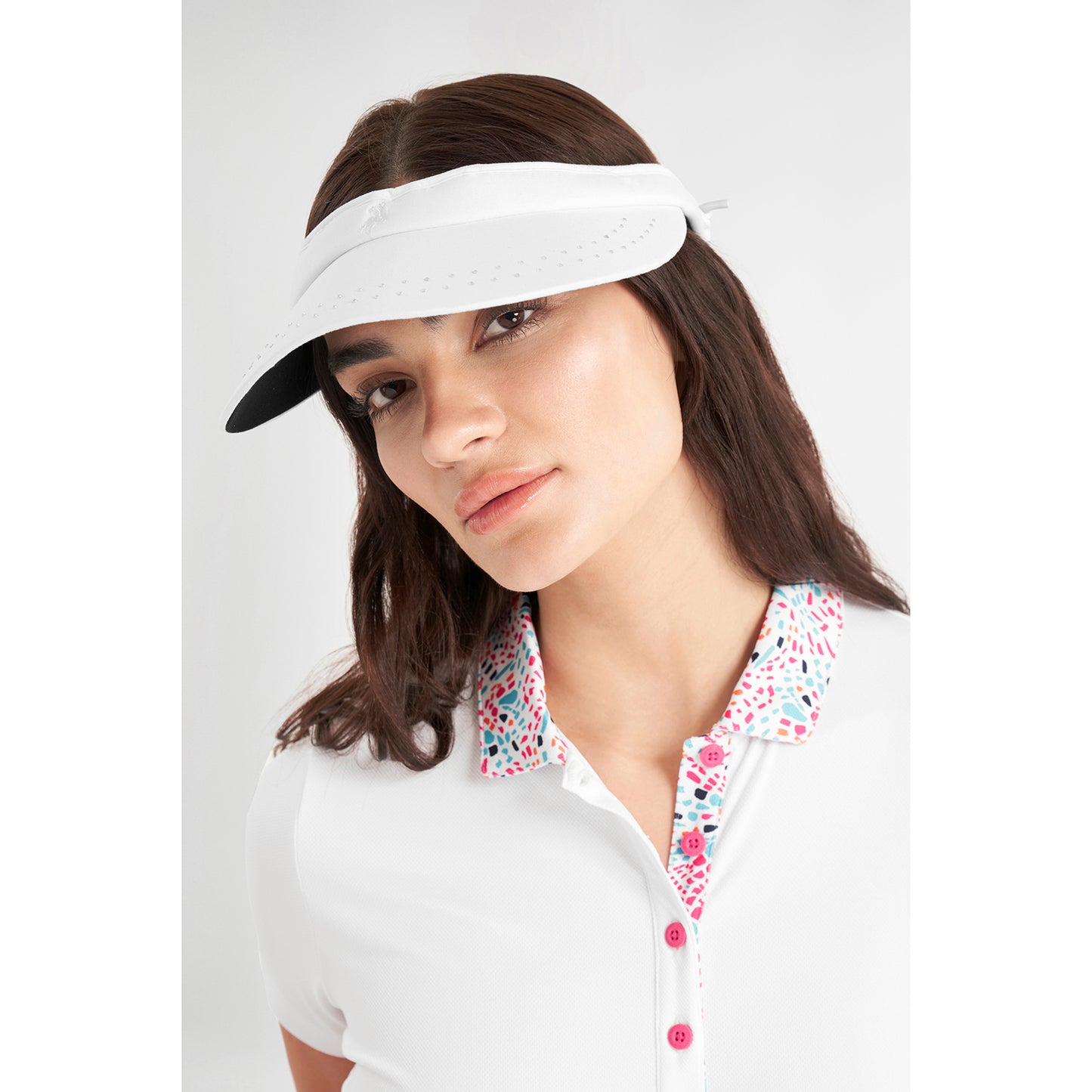 Green Lamb Ladies Diamanté Visor with Adjustable Fit