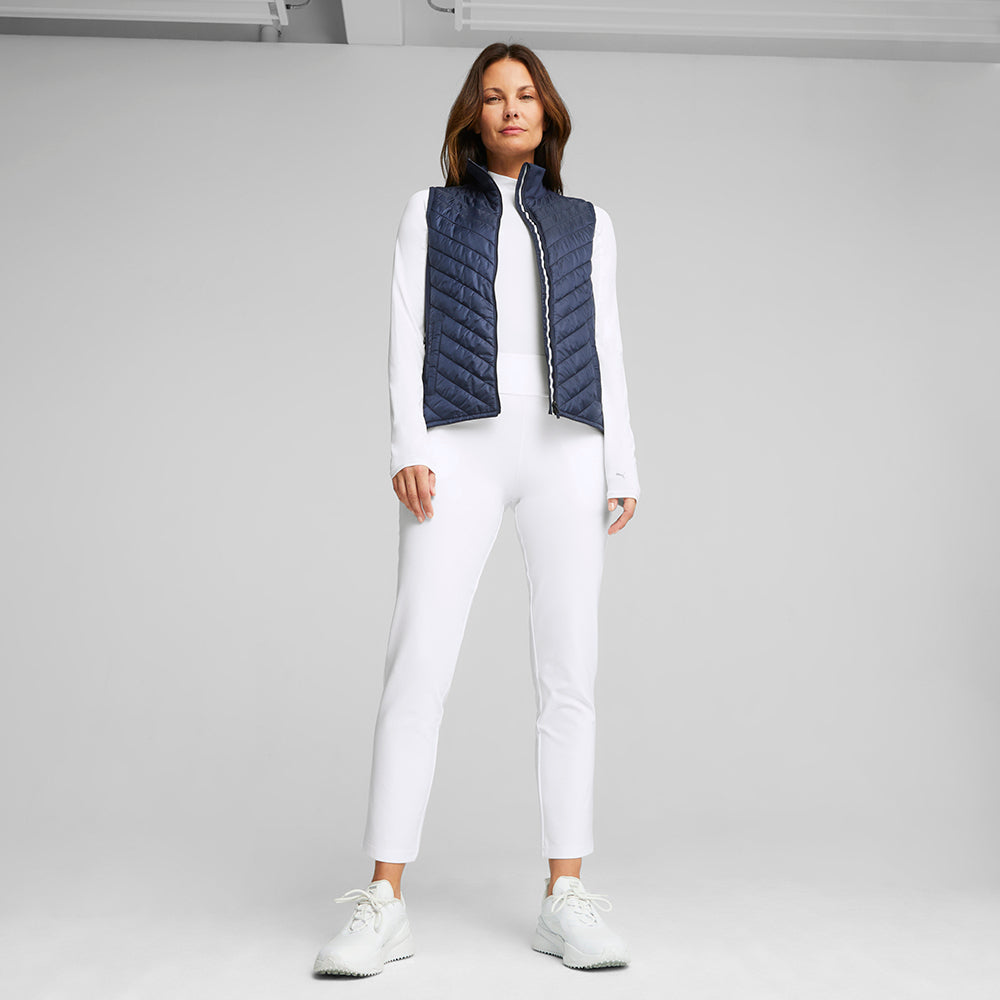 Puma Ladies Golf Quilted Gilet with Primaloft in Navy Blazer