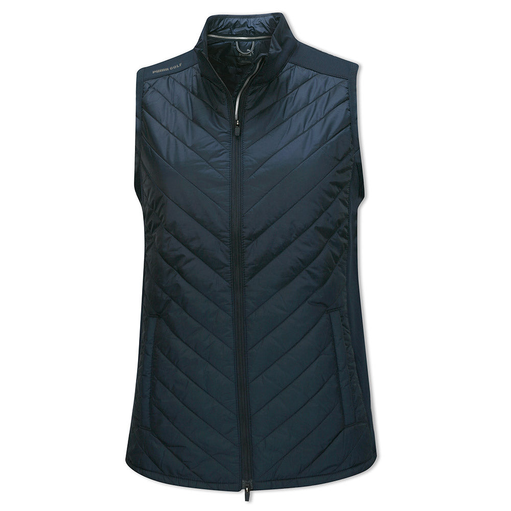 Puma Ladies Golf Quilted Gilet with Primaloft in Navy Blazer